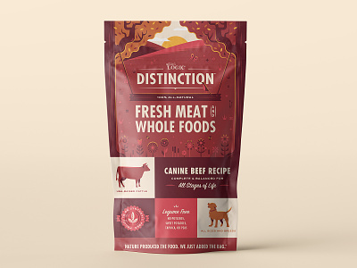 Nature's Logic Distinction Packaging dog dog illustration food illustration logo package design packaging