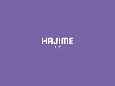 Hajime logo variation design graphic design logo typography