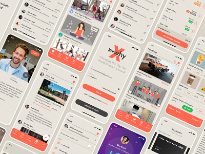 Workspace App app cart concept design events health ios listing login meetings orange payment sign up theme ux wellness workspace