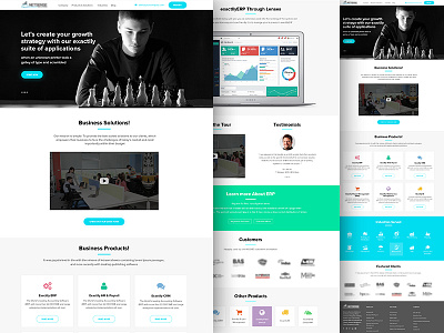 Landing Page design flat home index landing one page product ui ux website