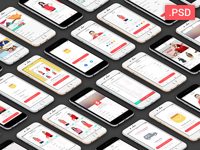 Ecommerce Mobile App UI Kit By Sandeep Kasundra app design download ecommerce ios iphone kit mobile psd shopping ui ui8