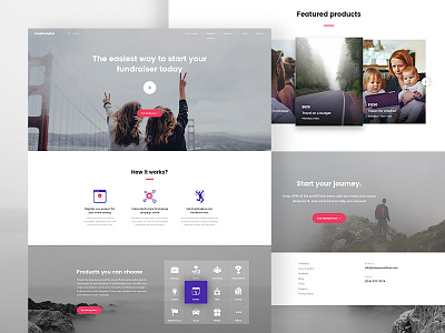 Charity – Nonprofit / Fundraising Landing Page charity design donation fundraising landing ngo nonprofit page template theme ui website