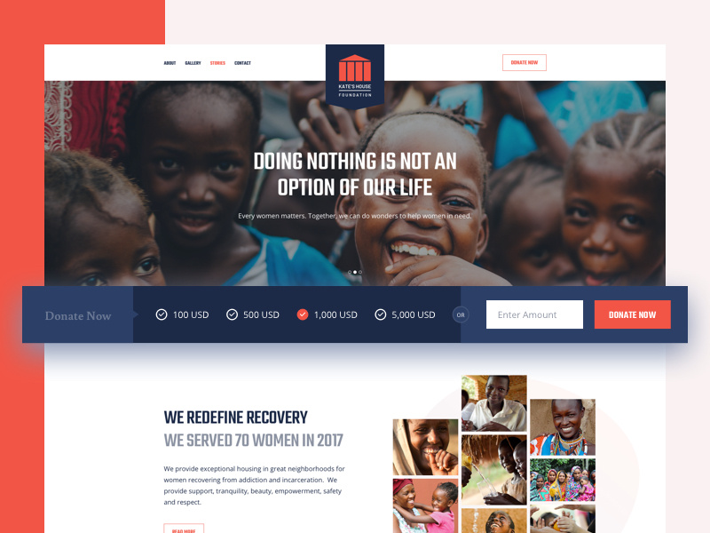Charity Website Design theme header fundraising donation event campaign foundation organisation ngo design website charity