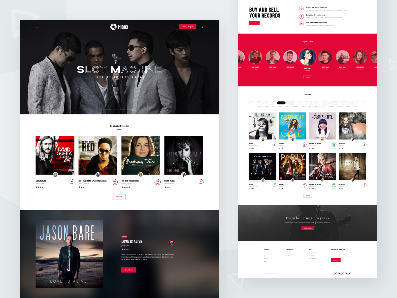 Music and Artist Platform by Sandeep Kasundra on Dribbble