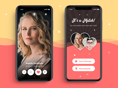 Dating App UI app concept dashboard dating design explore ios match message profile swipe theme ui