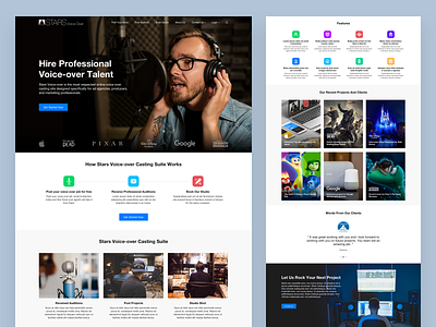 Voice Over Agency Landing Page