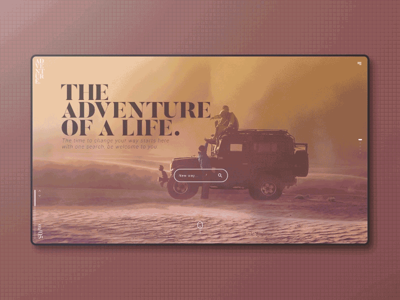 adventure parallax adobe xd amimated animation app design gif interface jeep mobile app parallax site travel trip ui ux