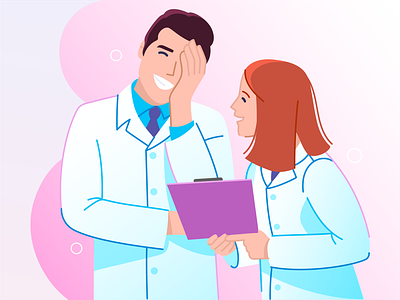 SBERHEALTH — Doctors character character design design doctors illustration illustrator laugh medicine nurses vector