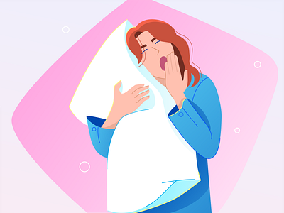 SBERHEALTH — Mood of the day 2021 character design design illustration pillow sleep sleepy vector yawn