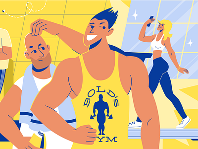 Lo zoo #2 2022 character character design design gym healthy illustration lifestyle showing off sport vector workout