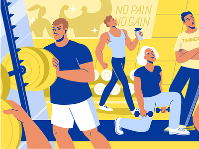 lo zoo #1 2022 athlete character character design design healthy illustration lifestyle palestra sports vector workout
