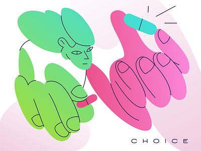 Choice 2022 character character design choice design girl illustration magic pill vector