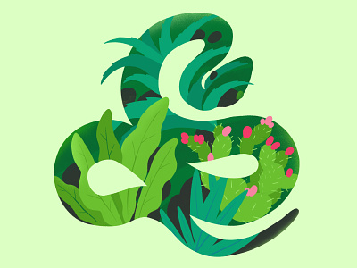 Among the forest floor 2022 character design design flowers forest illustration plants snake vector