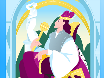 Tarot N4 — The Emperor 2022 character character design design emperor illustration king tarot tarot cards vector