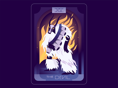 Tarot N15 — Devil 2022 character character design design devil graphic design illustration tarot vector