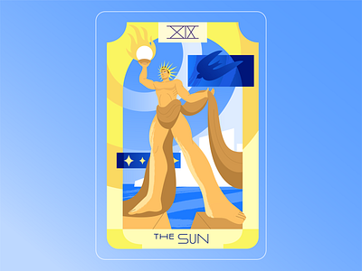 Tarot N19 — The Sun 2022 cards character character design colosseo design illustration sun tarot tarot cards vector