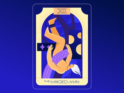 Tarot N 12 — The Hanged Man 2022 card character character design design hanged man illustration man tarot tarot cards vector