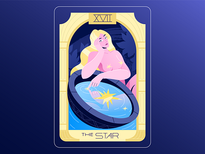 Tarot N17 — The Star 2022 card character character design design illustration pot sadness tarot tarot cards the star vector woman