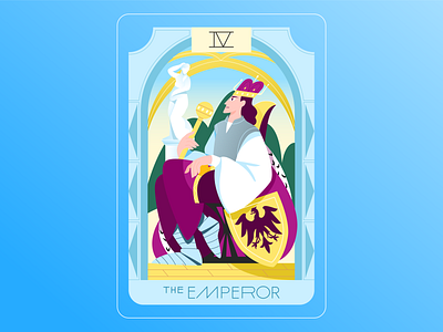 Tarot N4 — The Emperor 2022 card character character design design illustration king tarot tarot cards the emperor throne vector