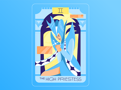 Tarot N2 — The High Priestess 2022 card character character design design high priestess illustration tarot tarot cards vector