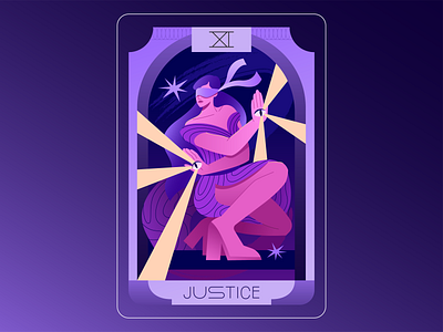 Tarot N11 — Justice 2022 character character design design eyes illustration justice tarot tarot cards vector