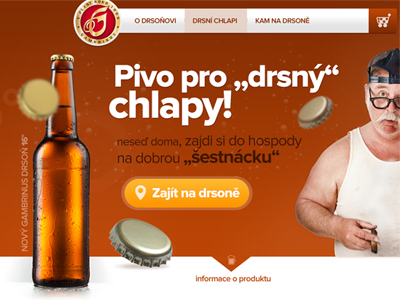 Gambrinus "Drsoň" concept design web