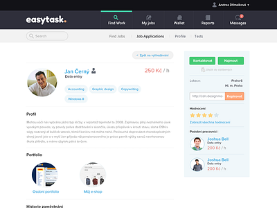 EasyTask concept clean design flat job minimal web work