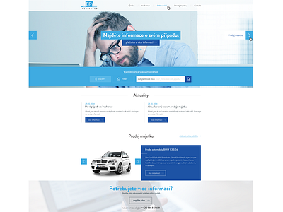 Homepage Office blue clear concept design minimalism modern web