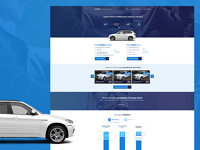 Carismo blue car design logo ux web webdesign