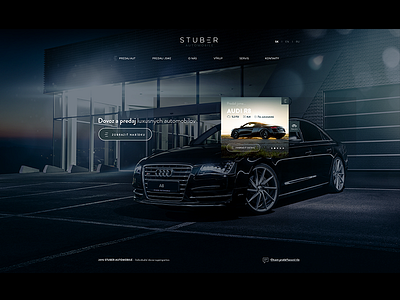 Stuber Automobile black design minimalism red ui ux webdesign