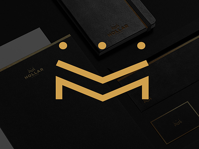 HOLLAR Ventures Logo creative crown design gold logo logotype luxury symbol