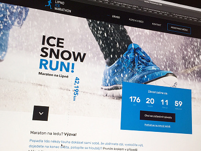 ICE, SNOW, RUN! blue clean clear minimalism uidesign ux webdesign website winter