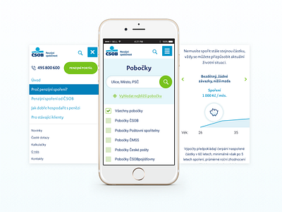 CSOB penzijko blue clean csob design minimalism responsive trendy ui ux uxdesign webdesign
