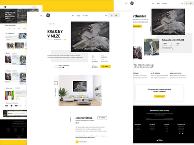ArtBanana gallery clean clear design minimalism uxdesign webdesign website yellow