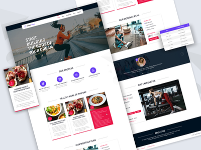 Health&Fitness Project: Main pages ui web web design web ui webdesign website
