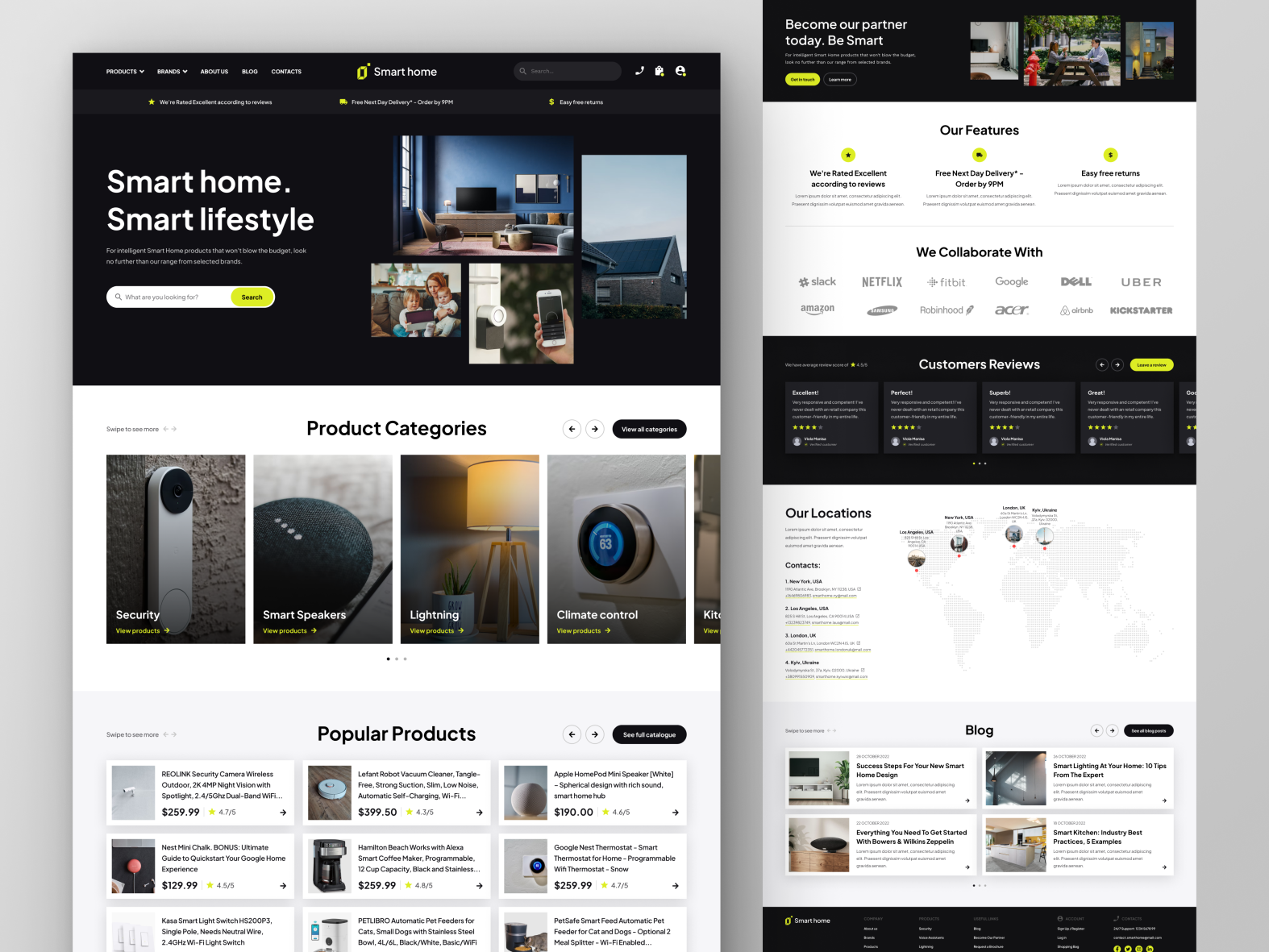 Smart Home Ecommerce Website – Home Page By Dmytro Novikov On Dribbble