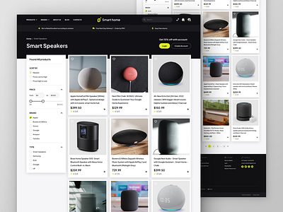 Smart Home Ecommerce Website – Category page