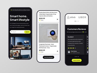 Smart Home Ecommerce Website – Mobile version desktop e commerce ecommerce mobile online store responsive shop shopping technology ui ux web web design web ui webdesign website