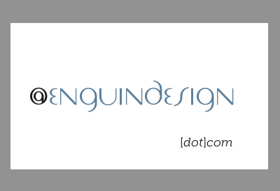 Enguin Design business card front-low typography