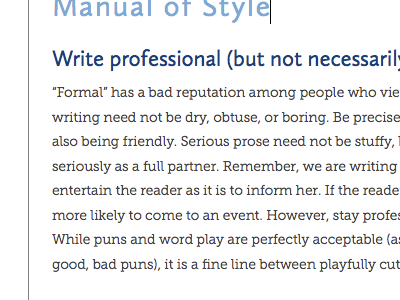 Manual of style for a client content strategy copy style manual writing