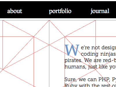 Taking care of details. typography web