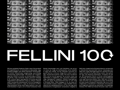 Fellini 100 poster close-up 100 black cultural fellini grafikfeed graphicdesign hungary poster typography