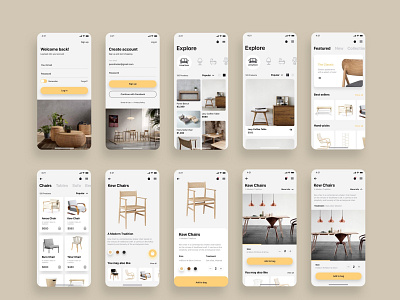 Furniture Mobile App Full Preview