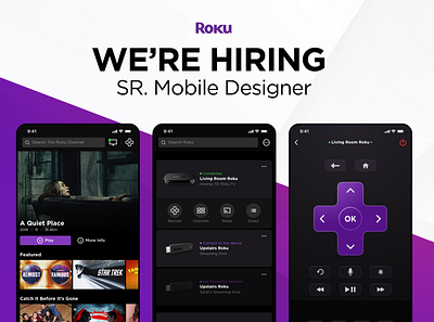 We're Hiring! Sr. Mobile Designer Wanted fulltime hiring job jobs product design job ui job ux job