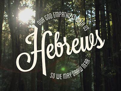 Hewbrews Summary bible christian cleveland hebrews monogram patch trees trevor