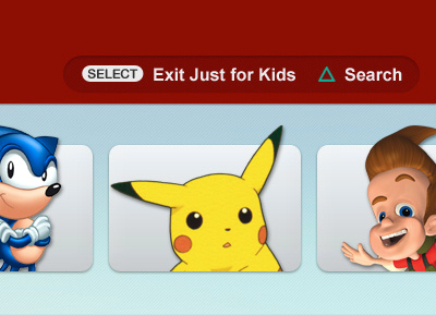 Netflix Just for Kids - Closeup netflix trevor cleveland tv ui user interface