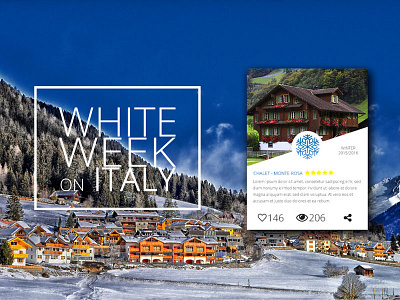 White Week on Italy adv badge minimal proposal