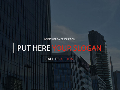 Onepage Header call to action cta header onepage slogan