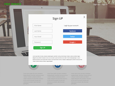 Sign Up Form dailyui layou login register signup ui ux website design