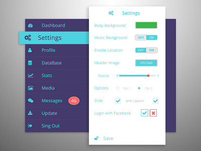 #007 Dailyui - Settings 006 config configuration dailyui dashboard option settings